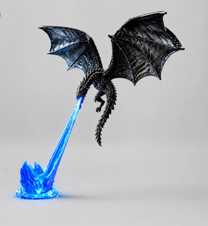 Glow Shift Dragon LED Flame Lamp | Fantasy Night Light & Ambient Room Decor