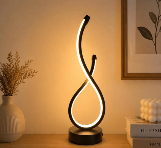 Glow Shift Spiral LED Lamp – 3-Color Dimmable Bedside & Desk Light
